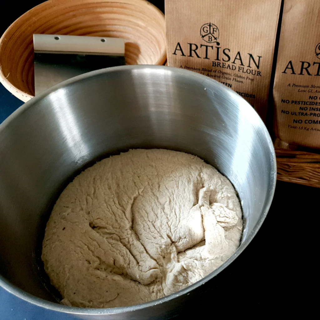 Organic Gluten Free Artisan Bread Flour after mixing