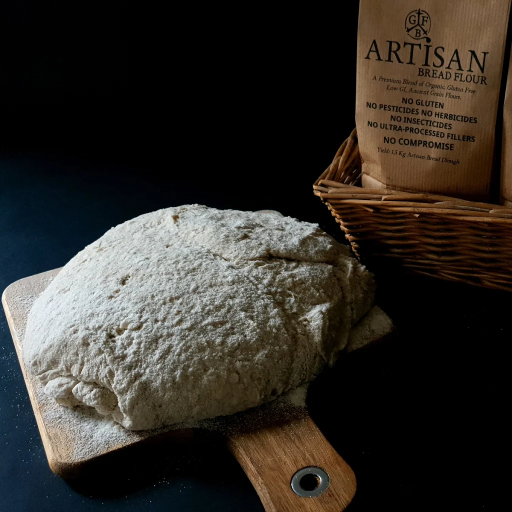 Organic Gluten Free Artisan Bread Flour as Hydrated Dough